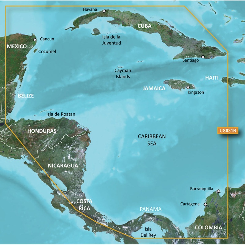 Garmin BlueChart g3 HD – HXUS031R – Southwest Caribbean – microSD/SD [010-C0732-20]