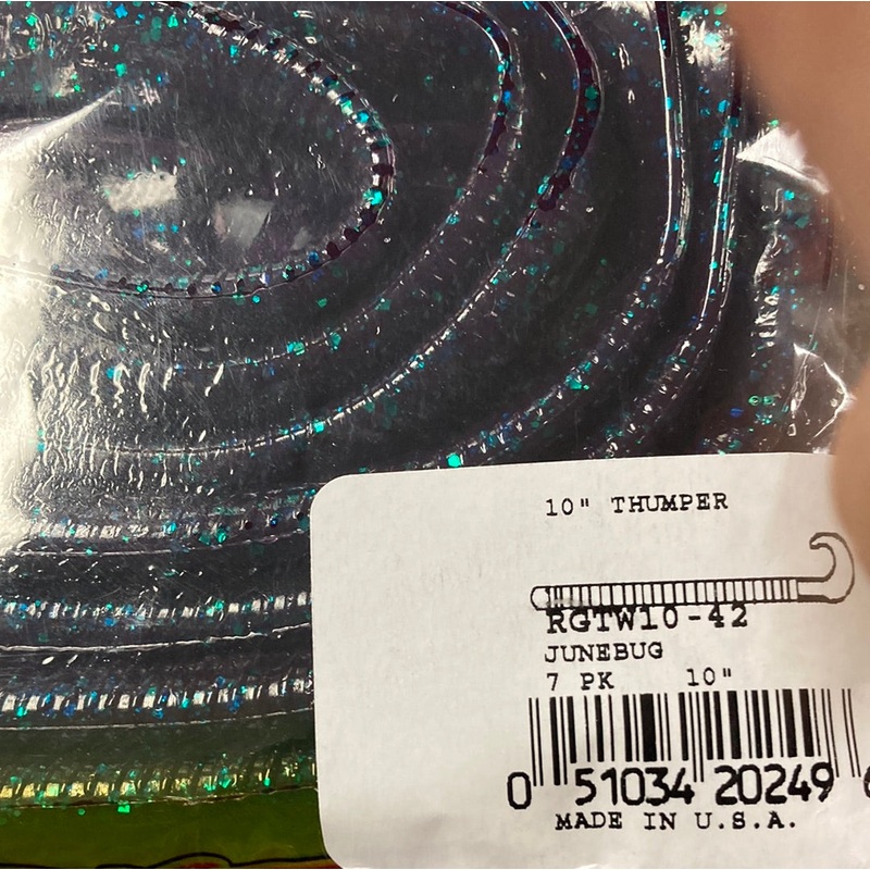 Strike King Rage Tail Thumper 10 Junebug