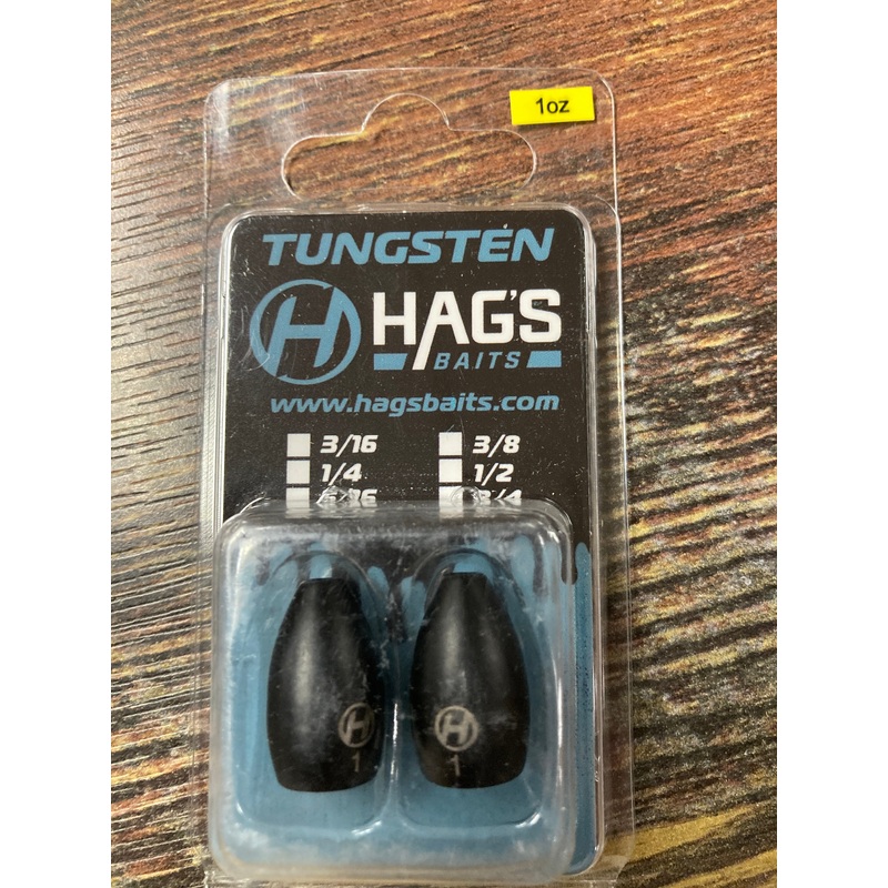 Hags Baits Tungsten – Matte Black 1 oz. TFW