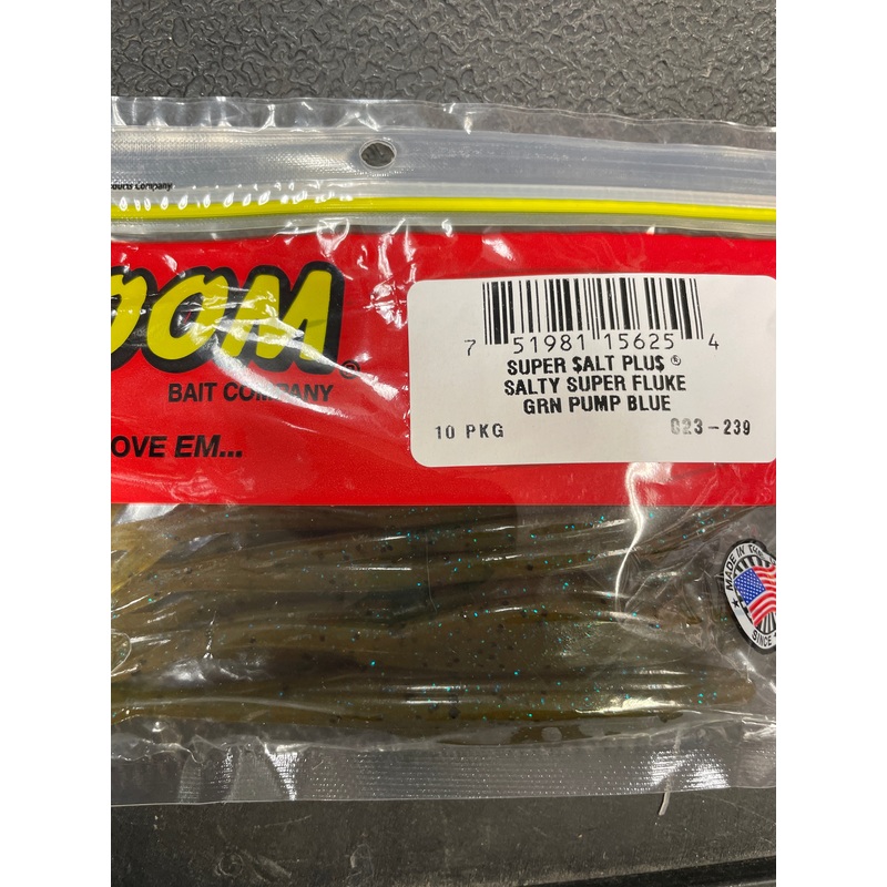Zoom Super Fluke – Green Pumpkin Blue