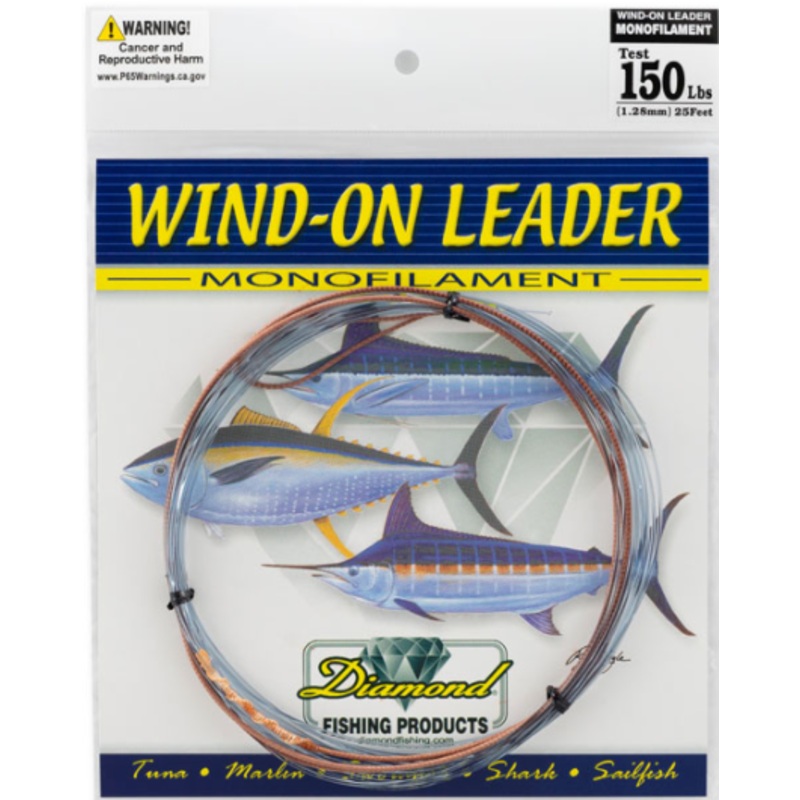 Diamond – 25ft Monofilament Wind-On Leaders